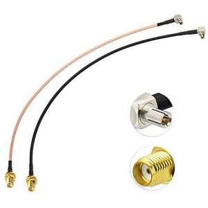 SMA to TS9 Cable Kit External Antenna Adapter Cable Pigtail Straight SMA Female to 90 Degree TS9 (12inch 30cm ET-RG316 ET-RG174 2pcs)