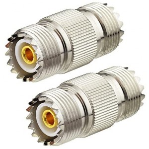 SO239 Coupler SO-239 Coax Connector Adapter UHF Female to Female SO239 Barrel Connector Ham Radio Coax Connectors 2pcs