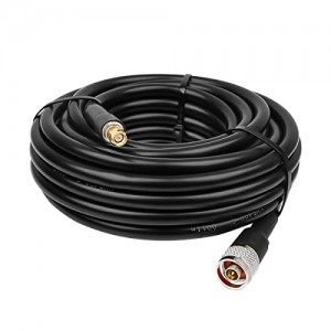 RF KMR400 SMA to N Cable 35ft, N-Male to SMA-Male Connector Low Loss Extension Cable 50 Ohm SMA Cable