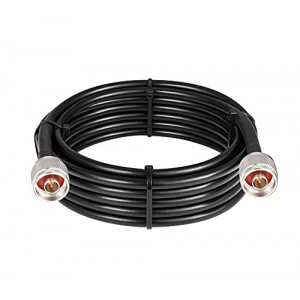 RF N Male Cable 15 ft KMR240 50 Ohm Low Loss Coax N Male to N Male Connector Extension Cable