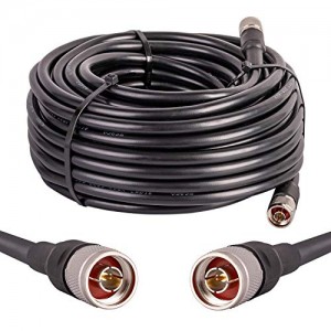 RF N Male to Male Cable 75FT 50Ohm Low Loss KMR400 Coax Extension Cable for 3G/4G/5G/LTE/GPS/WiFi/RF/Ham/Radio to Antenna or Phone Signal Booster Use