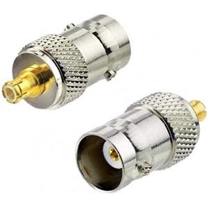 2PCS RF coaxial Coax Adapter BNC Female to MCX Male Connector (Pack of 2)