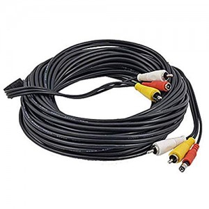 Video Audio RCA Power Cable Cord for CCTV Security Camera Black 9.7m Long-G6.7