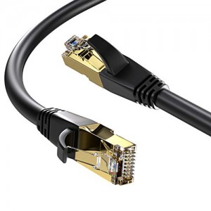 Ethernet Cable RJ45 Cable 26AWG Cat 8 6Feet (2 Pack) LAN High Speed Cable with Gold Plated RJ45 40Gbps 2000Mhz S/FTP LAN