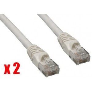 15Ft (Pack of 2) CAT5e RJ45 Patch Ethernet Network Cable 15 FT for PC, Mac, Laptop, PS2, PS3, Xbox, and Xbox 360