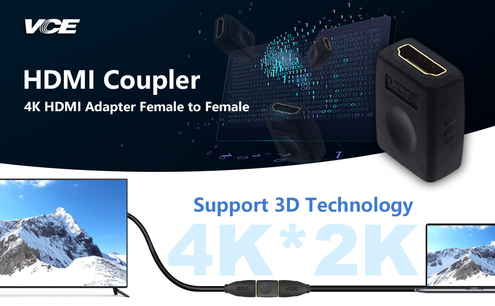 vce hdmi female coupler