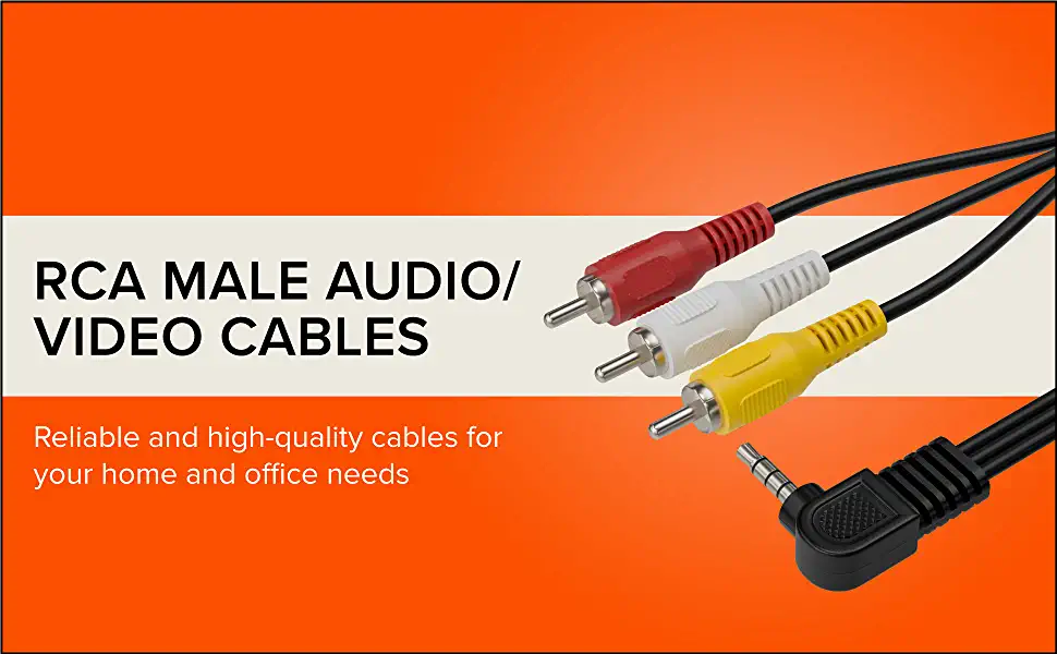 rca male audio and video cables