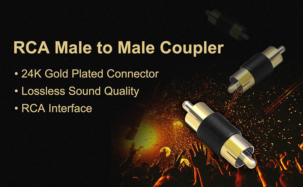 RCA Male to Male Coupler