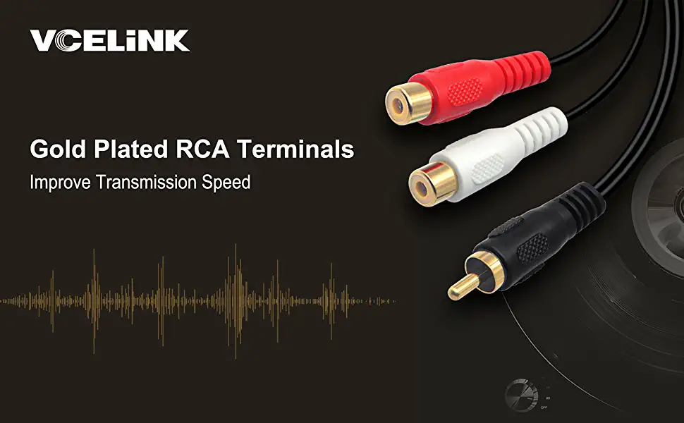 RCA MALE TO DUAL FEMALE ADAPTER