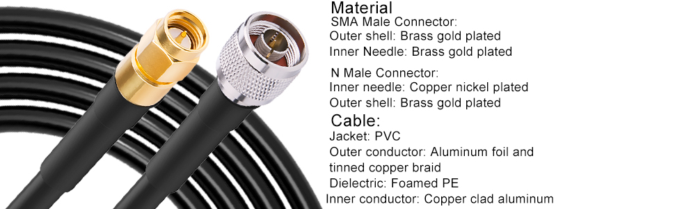 SMA Male to N Male Cable