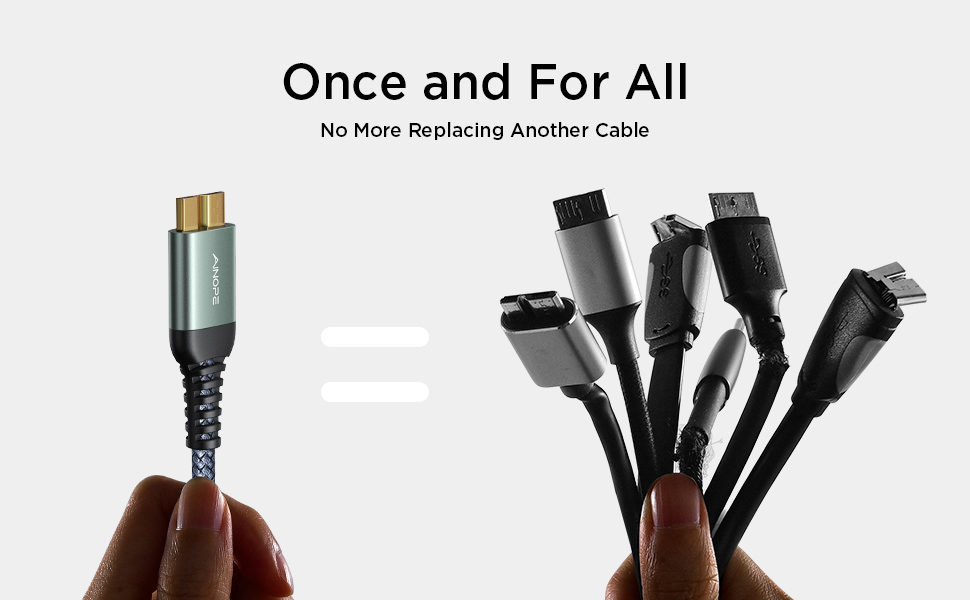 Micro USB 3.0 cable Hard drive cable USB 3.0 Type A Male to Micro B Cord